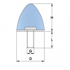 4x Conical Rubber Mount Bumper M10 50x58 Parabolic Buffer Damper Bump Stops/ KP 