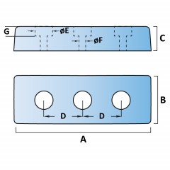 Trapezium Dock Bumpers 3 Fixings at Polymax