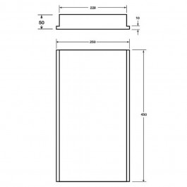 3 Part Dock Bumper Front Plate NRSBR 448L x 248W x 50H at Polymax