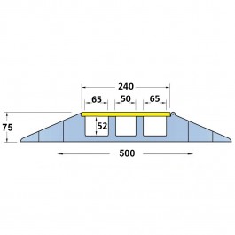 Multi-Cable Cover - 2 Channel 1m x 0.25m x 0.05m