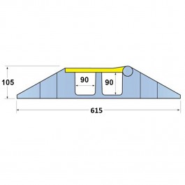 Multi-Cable Cover - 2 Channel 1m x 0.25m x 0.05m