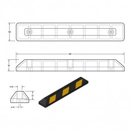 High Visibility Kerb 900L x 150W x 95H at Polymax