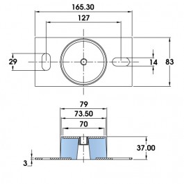 Polymax KPM Pedestal Anti vibration Mount