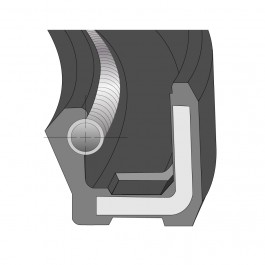 Oil Seal Type F Imperial Viton Single 2.5'' ID x 3.25'' OD x 0.375'' Thick at Polymax