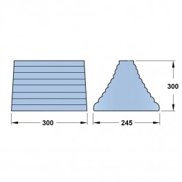 Pyramid Wheel Chock 300L x 245W x 300H  at Polymax