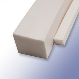 Silicone Solid Square Strips White 20mm 60ShA at Polymax