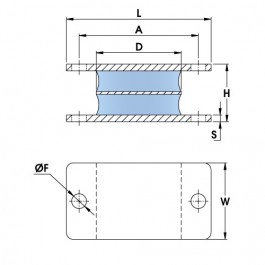 Polymax Anti Vibration Sandwich Mount