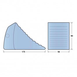 Small Lightweight Wheel Chock 175L x 94W x 90H at Polymax