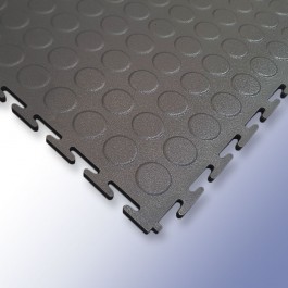 VIGOR Interlocking Studded Tile Dark Grey 500mm x 500mm x 7mm at Polymax