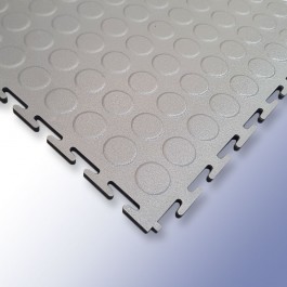 VIGOR Interlocking Studded Tile Light Grey 500mm x 500mm x 7mm at Polymax