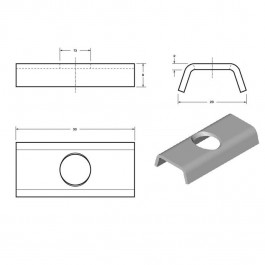 Wall Guard Extrusion Washer 50L x 23W (For 6010923) at Polymax