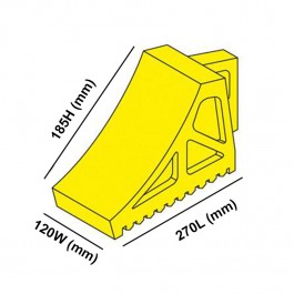 Yellow Wheel Chock 270L x 120W x 185H  at Polymax