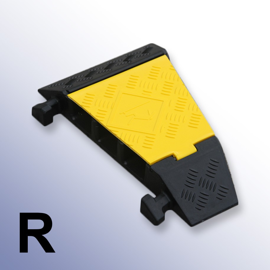 Right Corner Cable Protector 310L x 500W x 75H (3 Channels, 65mm x 65mm, 20 Tonnes)
