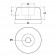 Cylindrical Bumper 25D x 12H  Technical Drawing