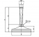 Rubber Levelling Feet Technical Drawing